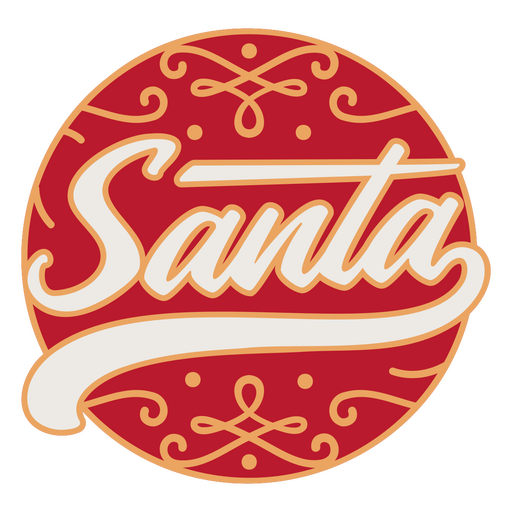 Santa lettering quote colorful PNG Design