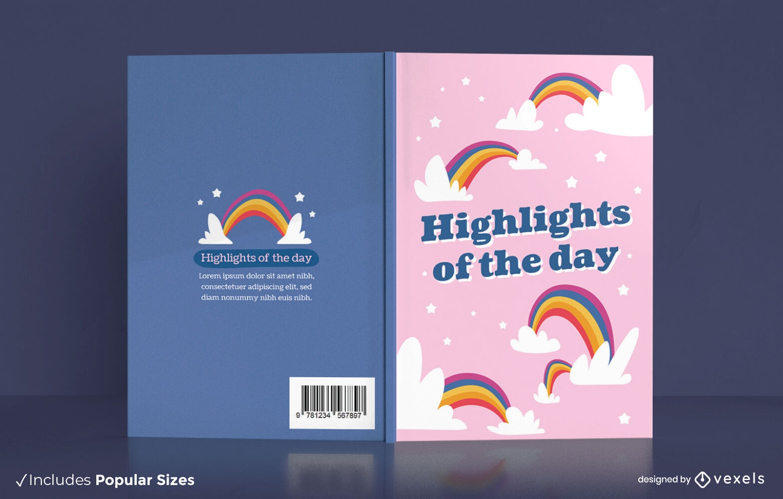 Cute highlights of the day book cover design