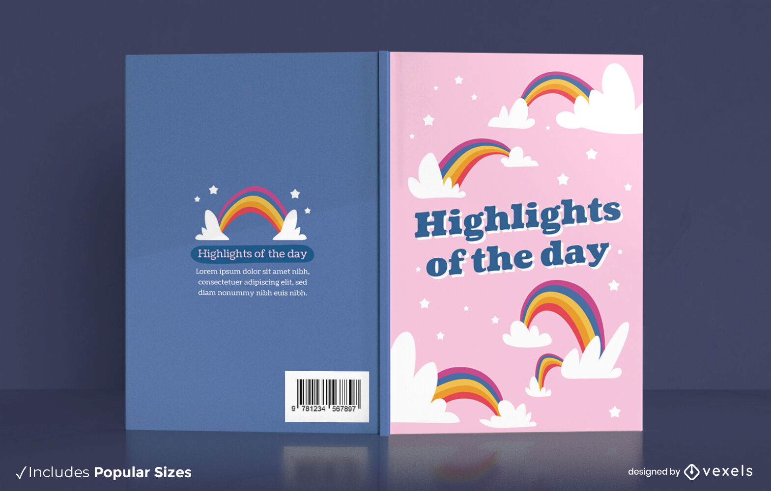 Destaques fofos do design da capa do livro do dia