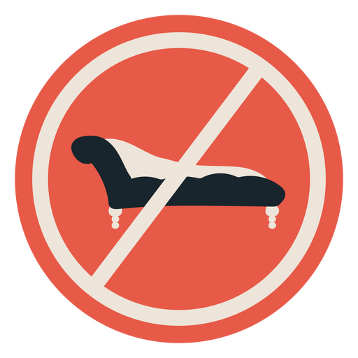 No lying down red sign PNG Design