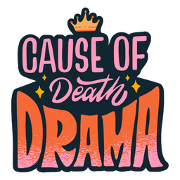 Cita de letras de drama colorida Diseño PNG