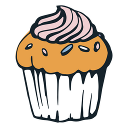 Cute muffin hand drawn PNG Design Transparent PNG