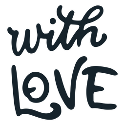 With love lettering quote PNG Design