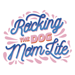 Dog mom quote lettering PNG Design