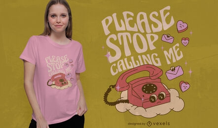 Anti Valentine's telephone t-shirt design
