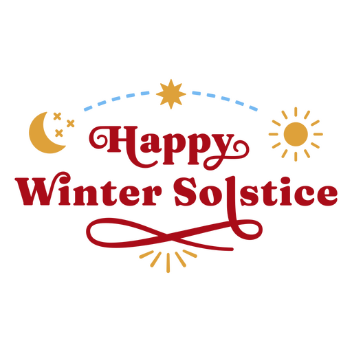 Cita de letras felices solsticio de invierno Diseño PNG