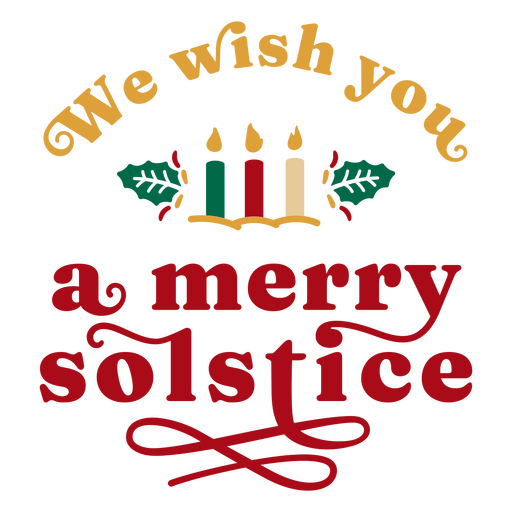 Merry lettering quote solstice  PNG Design