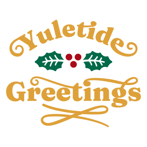 Yuletide greetings lettering quote