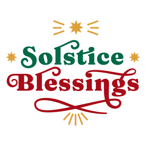 Blessings lettering quote solstice PNG Design