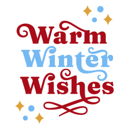 Cita de letras cálidas deseos de invierno Diseño PNG