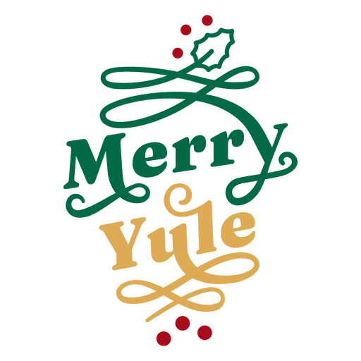 Merry lettering quote yule PNG Design