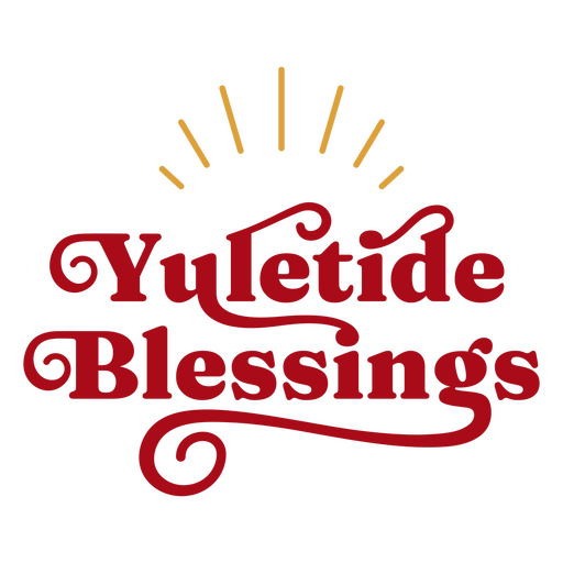 Yuletide blessings lettering quote PNG Design