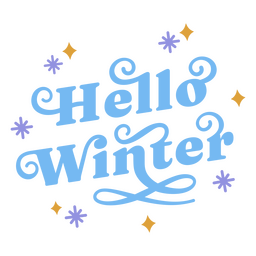 Winter lettering quote hello PNG Design Transparent PNG
