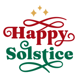 Feliz cita de letras solsticio Diseño PNG