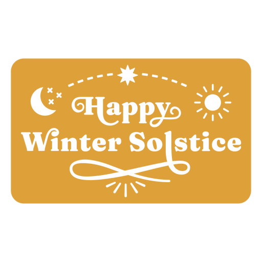 Citação plana de solstício feliz inverno Desenho PNG