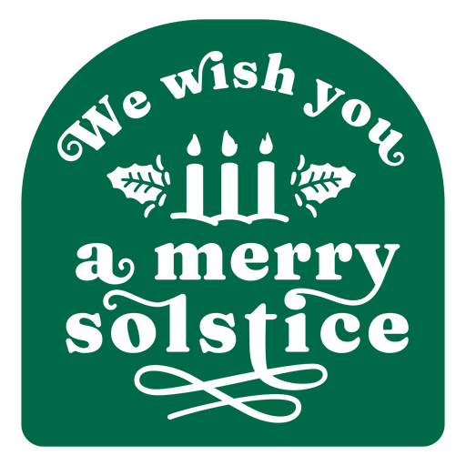 Merry solstice flat quote PNG Design