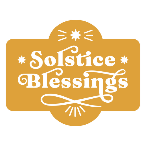 Solstice blessings flat quote PNG Design