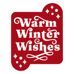 Winter flat quote warm wishes PNG Design