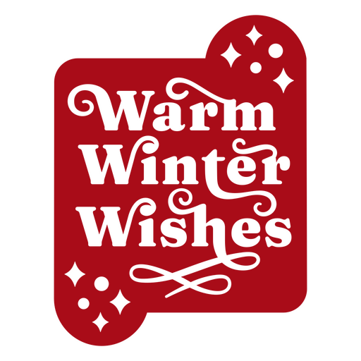 Winter flat quote warm wishes PNG Design