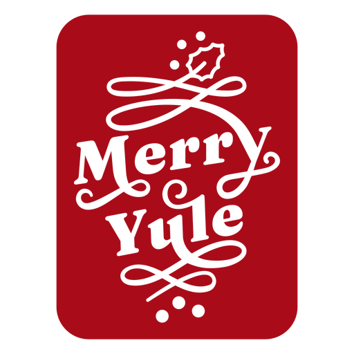 Merry yule flat quote PNG Design