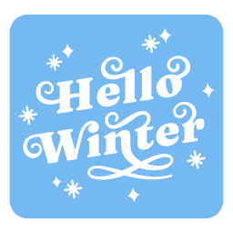 Hello winter flat quote PNG Design Transparent PNG