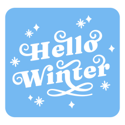 Hola cotización plana de invierno Diseño PNG