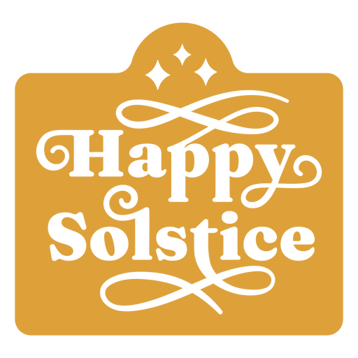 Happy solstice flat quote PNG Design