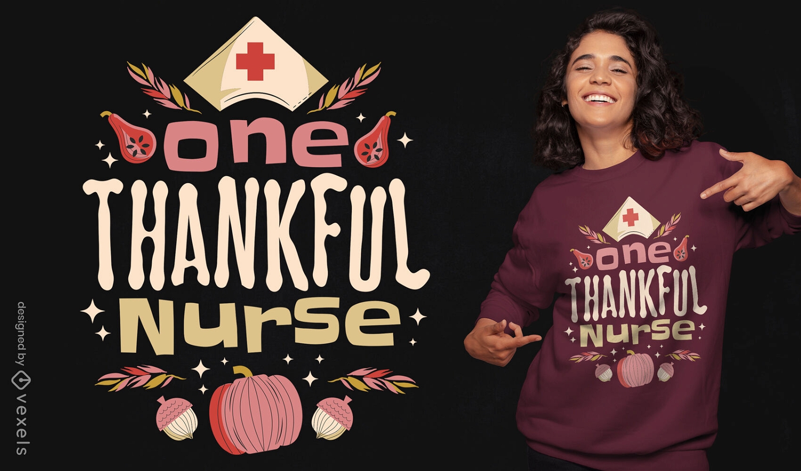 Thanksgiving nurse quote t-shirt design