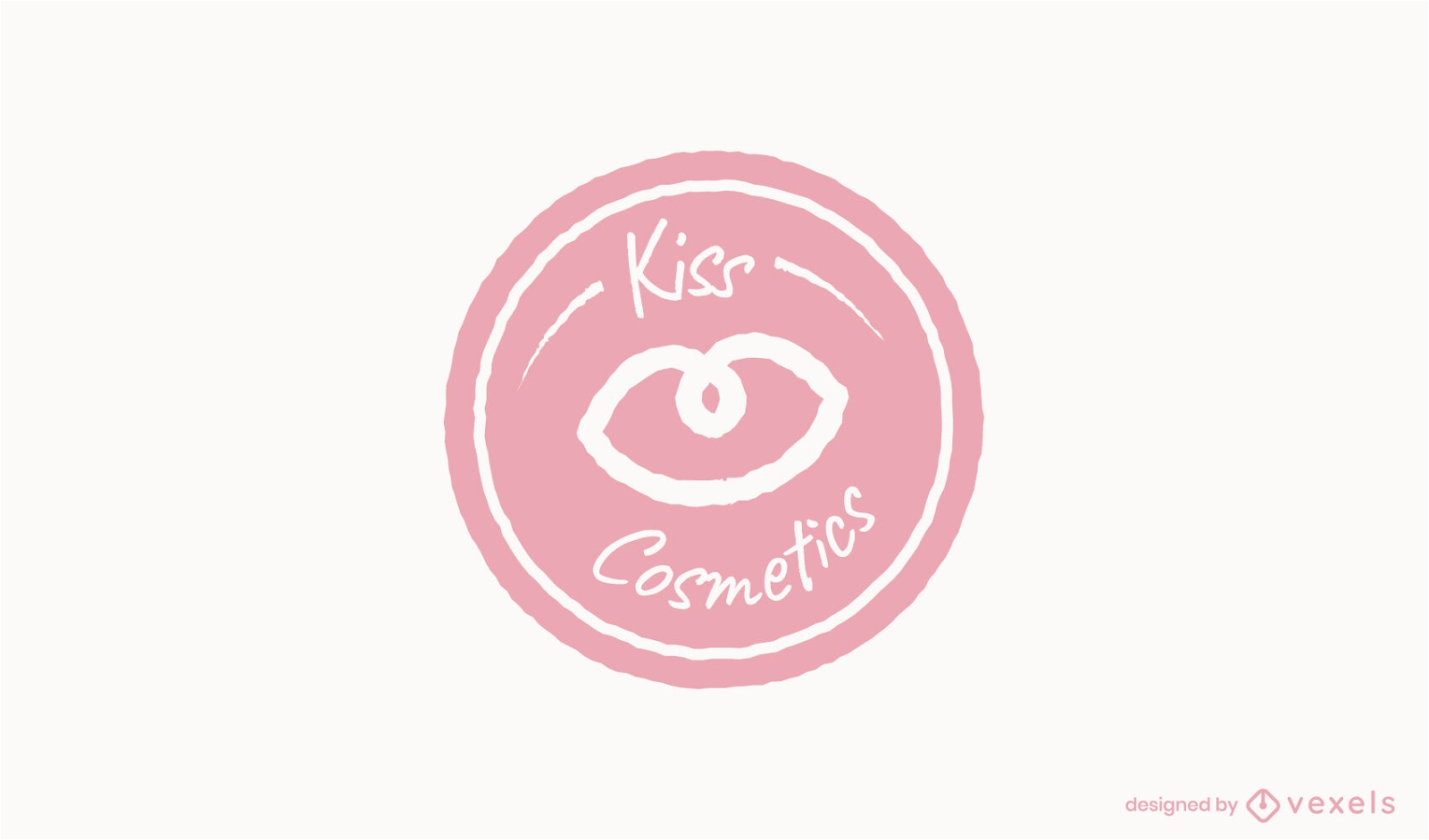 Mouth kissing beauty logo template