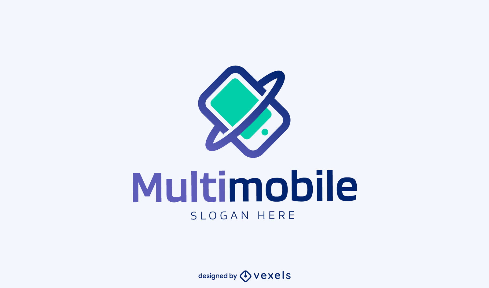 Plantilla de logotipo de tecnología móvil de teléfono móvil