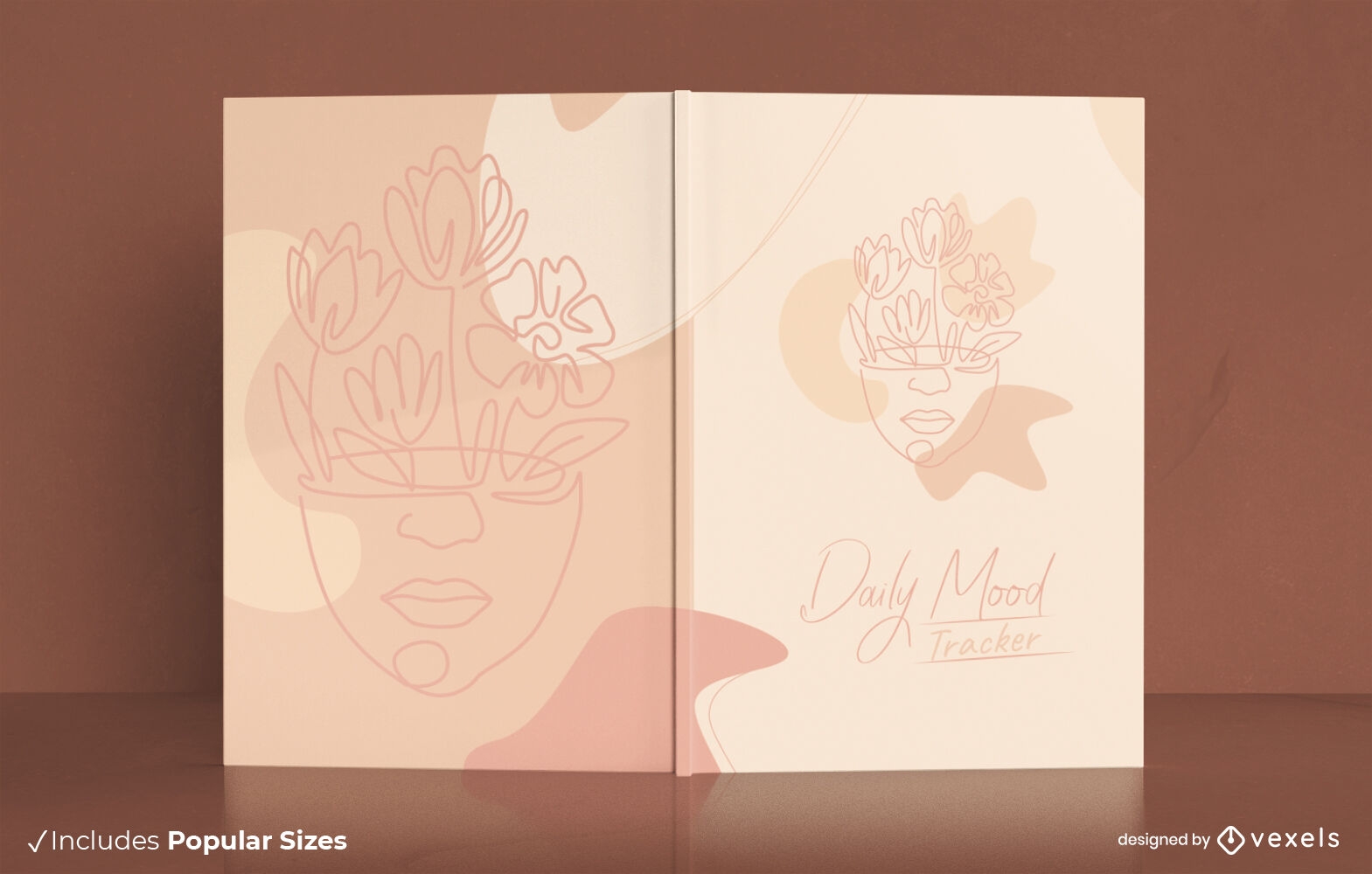 Buchcover-Design für den floralen Mood-Tracker