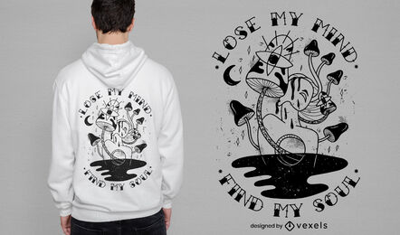 Lose my mind mushroom quote t-shirt design