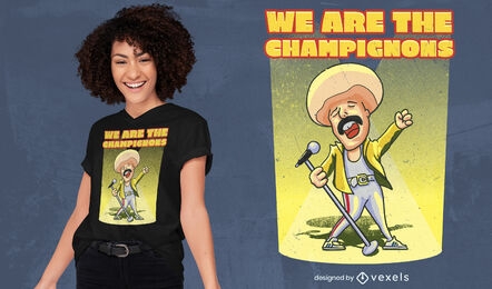 Mushroom singer parody t-shirt psd