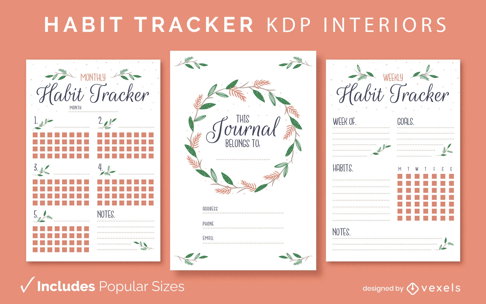 Habit Tracker Journal KDP Innenvorlage