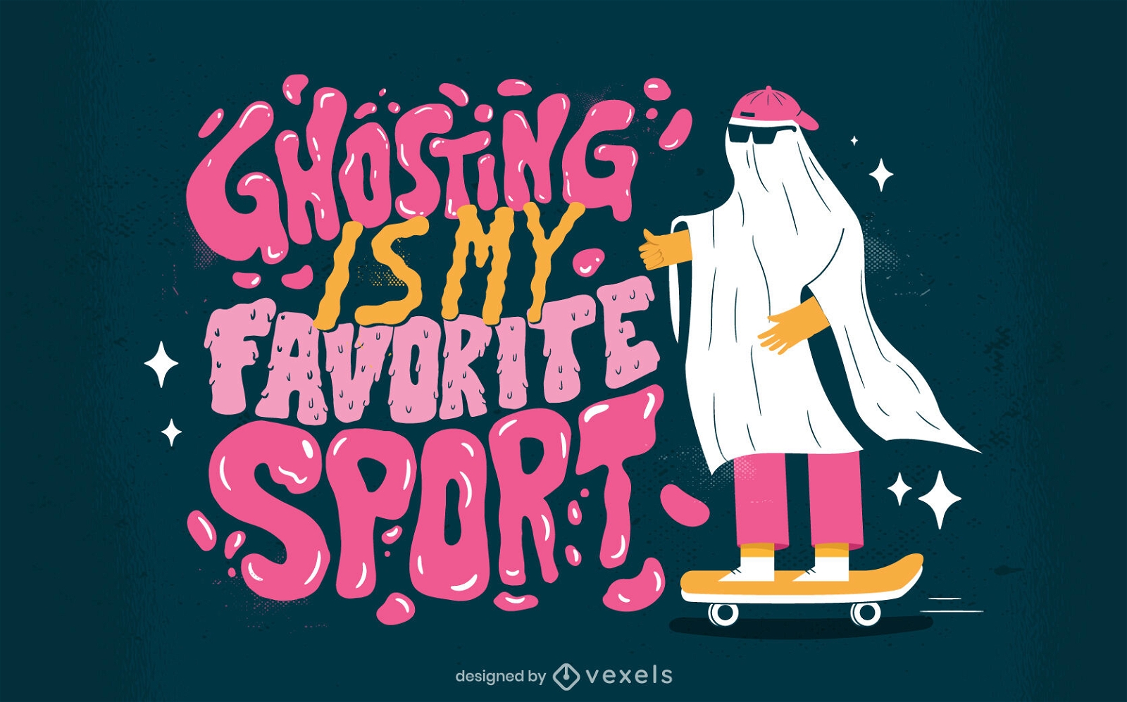 Cool anti-Valentine's ghosting quote t-shirt design