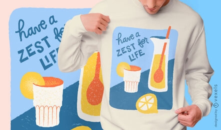 Precioso diseño de camiseta con cita de limonada