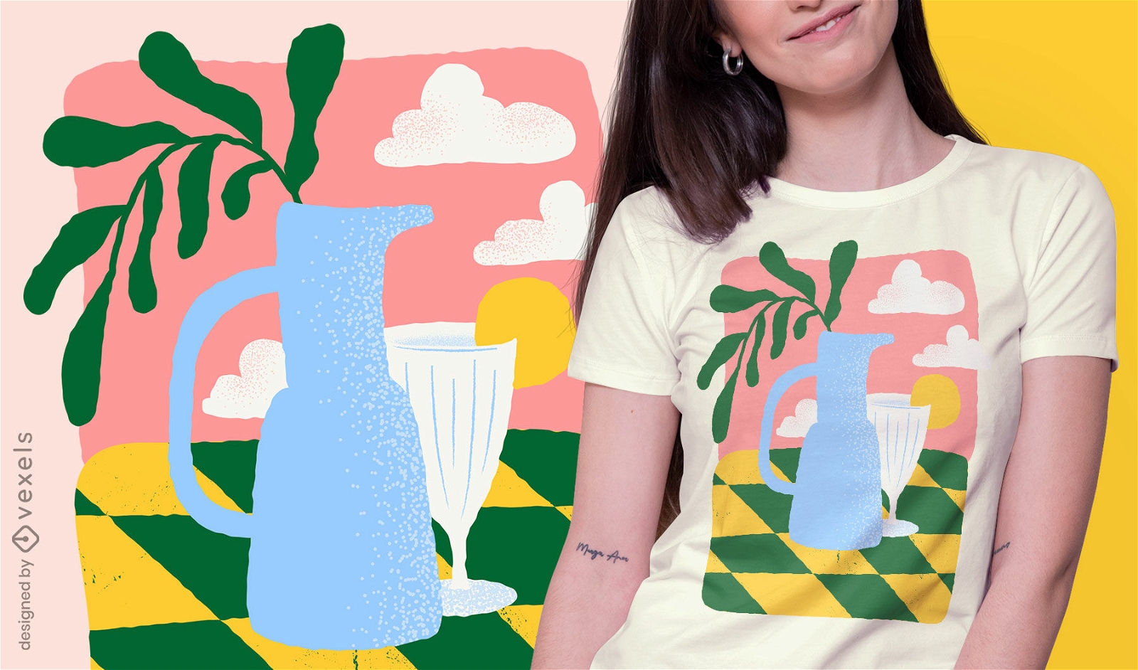 Beautiful plant in a vase t-shirt design