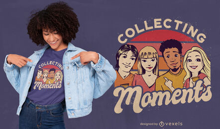 Menschenfreunde Retro-Zitat-T-Shirt-Design