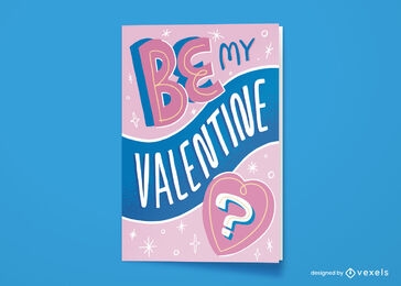 Diseño lindo de la tarjeta de felicitación del día de San Valentín