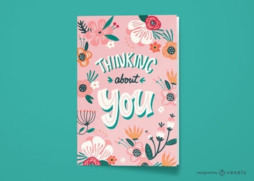 Lindo design de cartão floral para o dia dos namorados