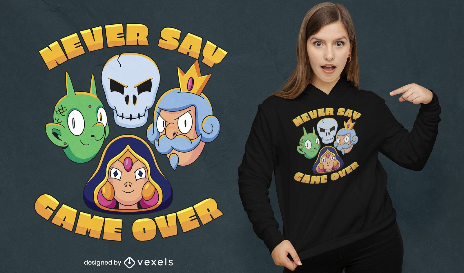 Videogame characters t-shirt design