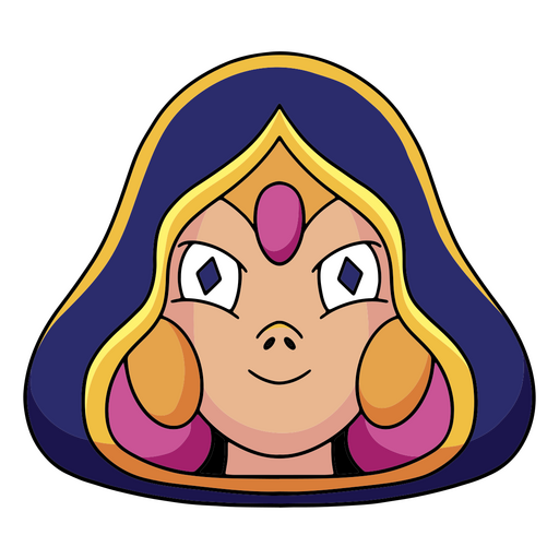 Personagem de desenho animado da princesa guerreira