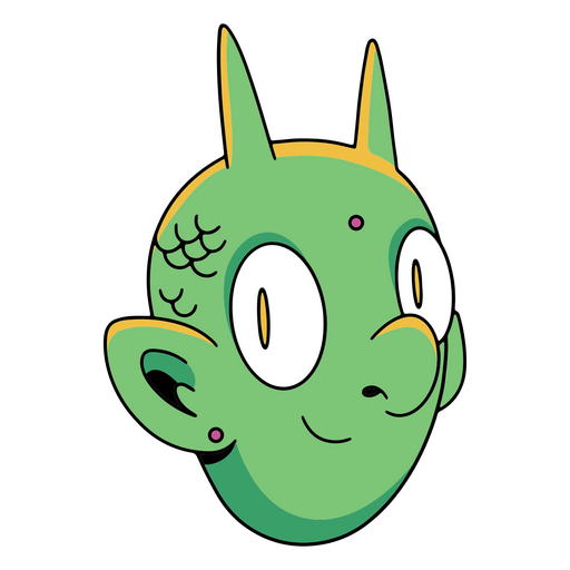 Personaje de dibujos animados alienígena