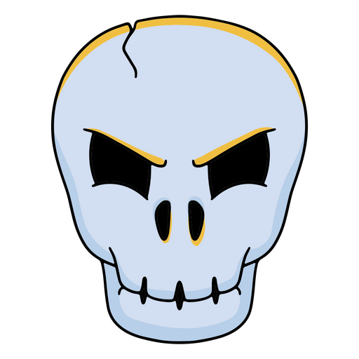 Skull cartoon character PNG Design