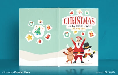 Diseño de portada de libro de Navidad de Santa Claus