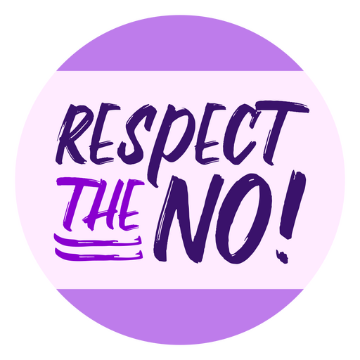 Feminism respect badge PNG Design