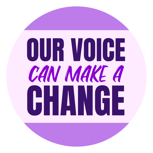 Feminism voice badge PNG Design