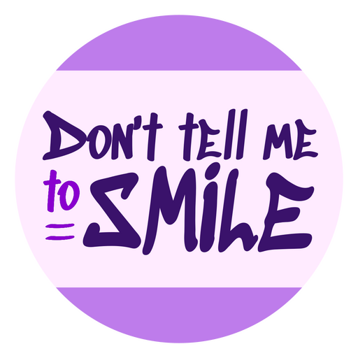 Feminism smile badge PNG Design