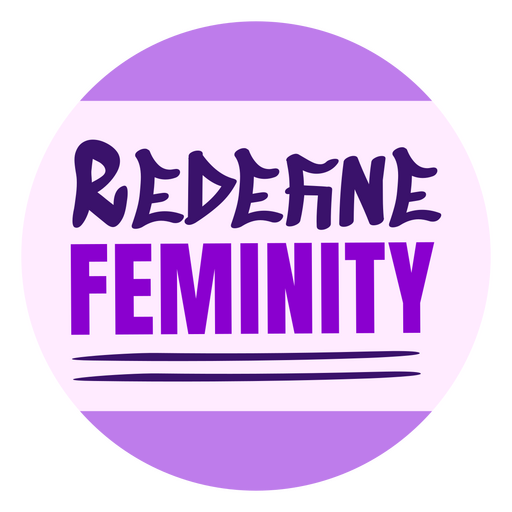 Feminismus-Weiblichkeitsabzeichen PNG-Design