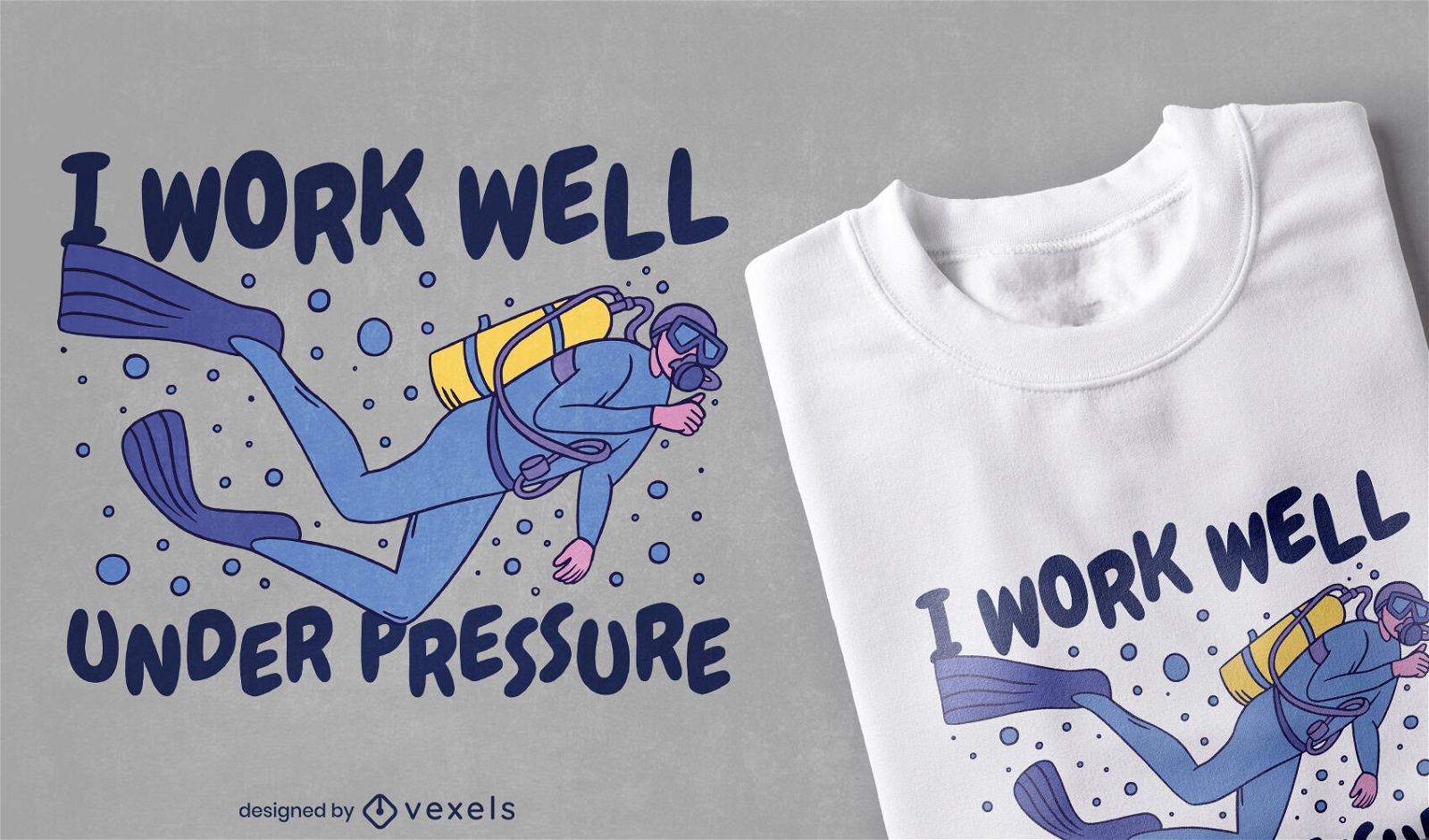 Design de t-shirt de mergulho para mergulho